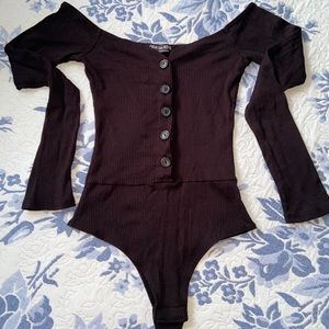 Off-the shoulder bodysuit